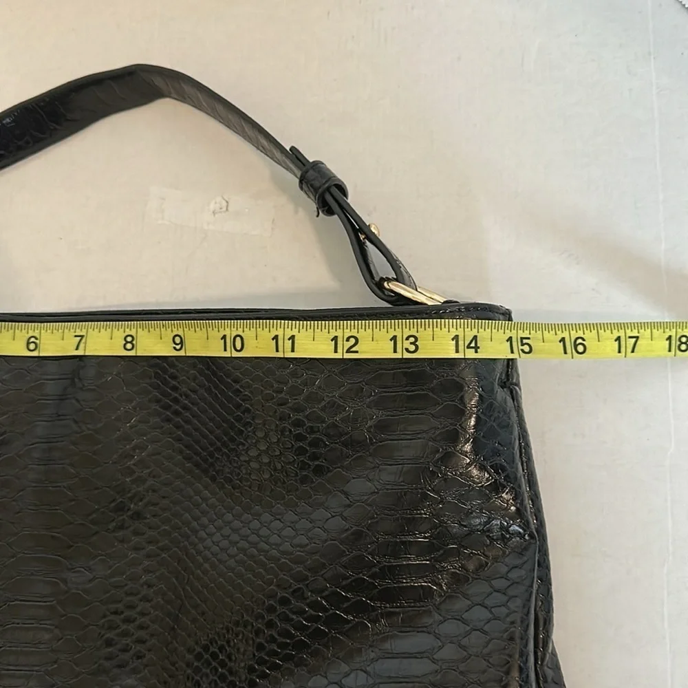 LULU DHARMA Black snakeskin Women's HOBO Bag in PRISTINE CONDITION